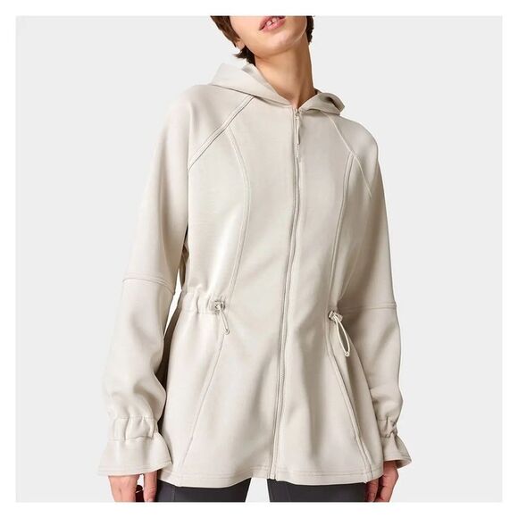 Sweaty Betty Sand Wash Zip Up Hoody in Light Beige 8-10 NWOT - Picture 4 of 15